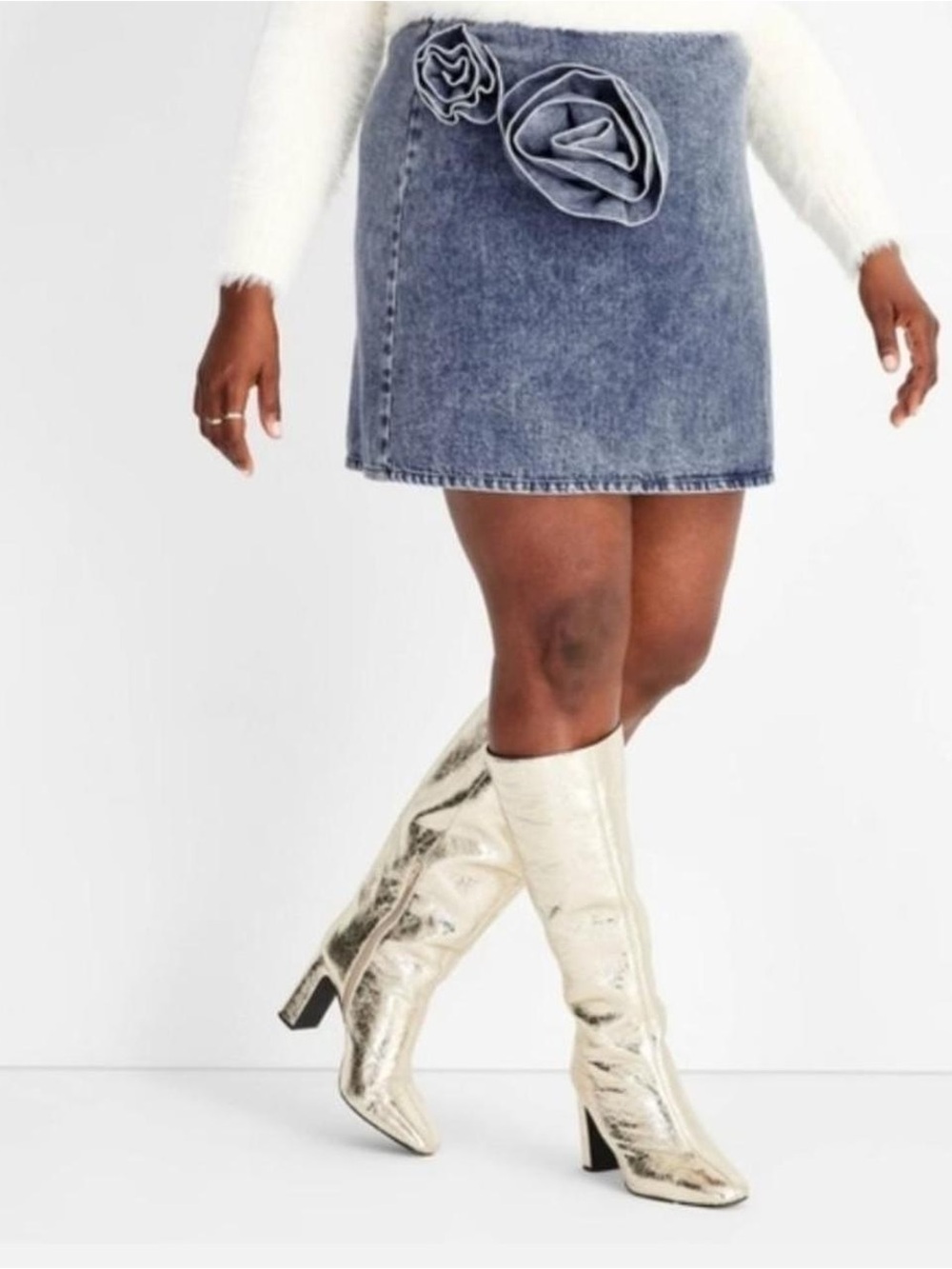 Future collective denim skirt